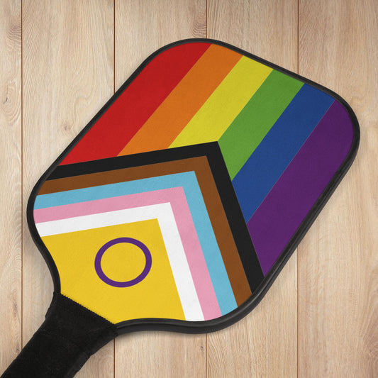 Intersex-Inclusive Progress Rainbow Pride Flag Pickleball Kit