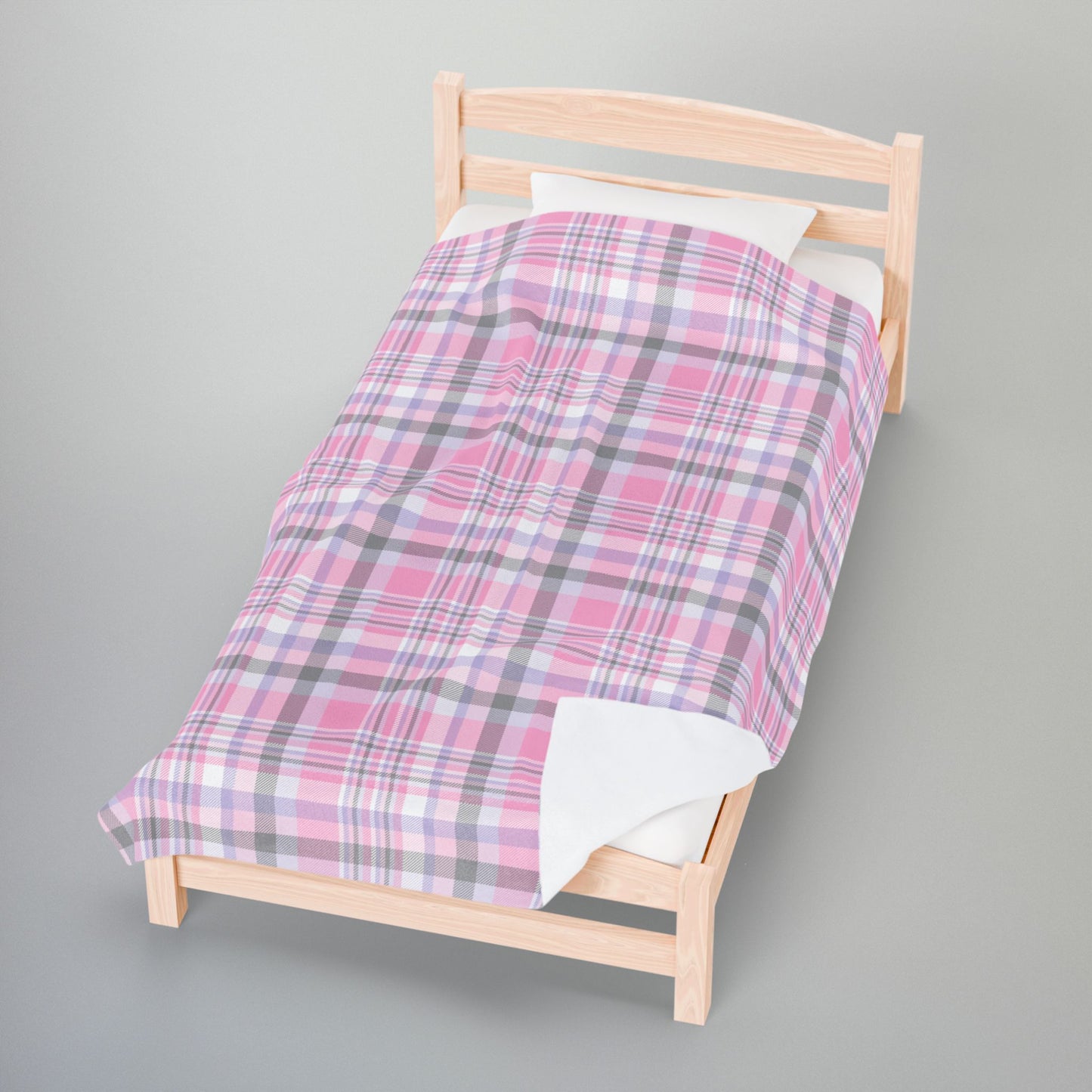 Cupiosexual Pride Plaid Velveteen Plush Blanket