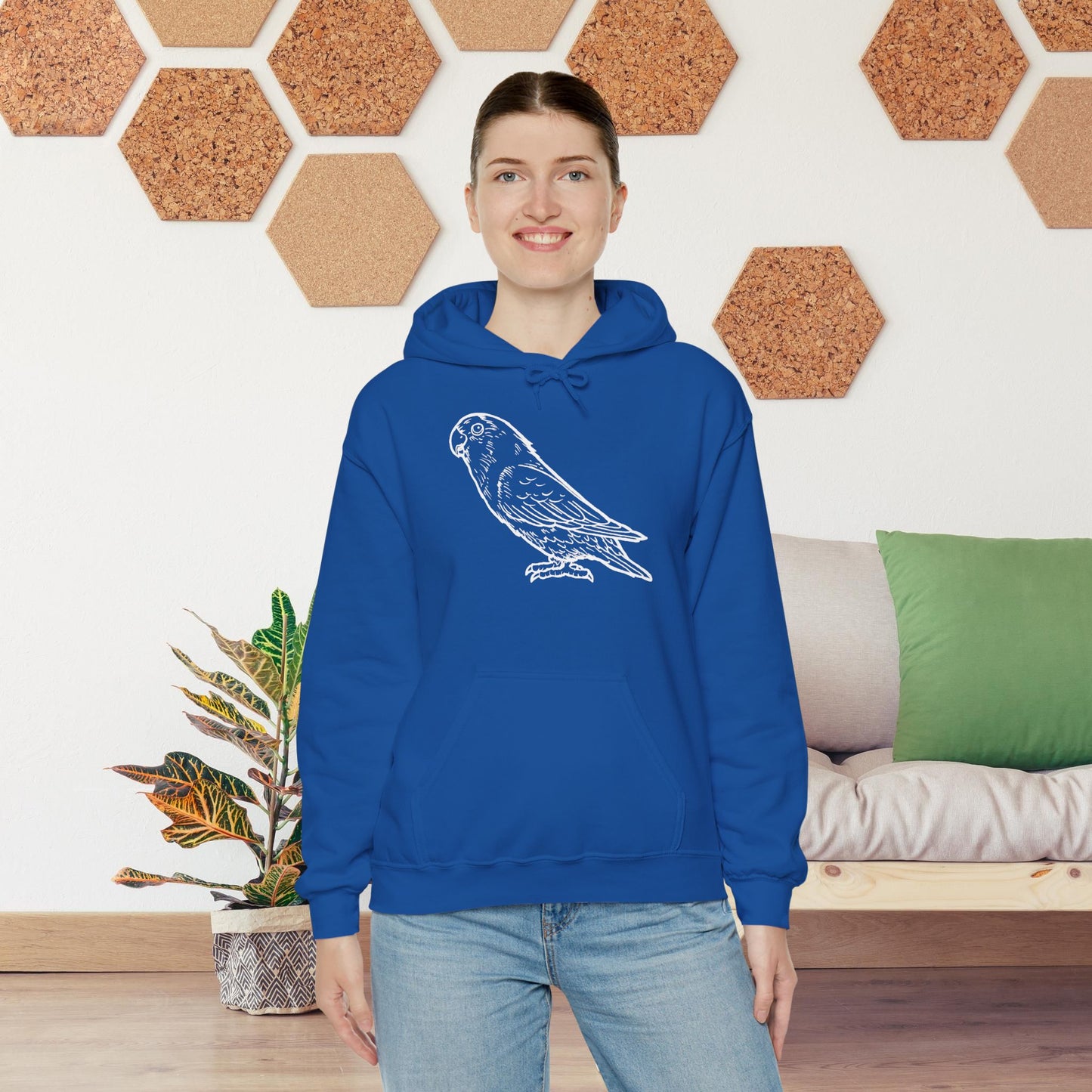 Holly Girl, Lovebird Line Art Hoodie