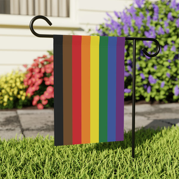 12'' × 18'' PoC Rainbow Pride Garden Banner