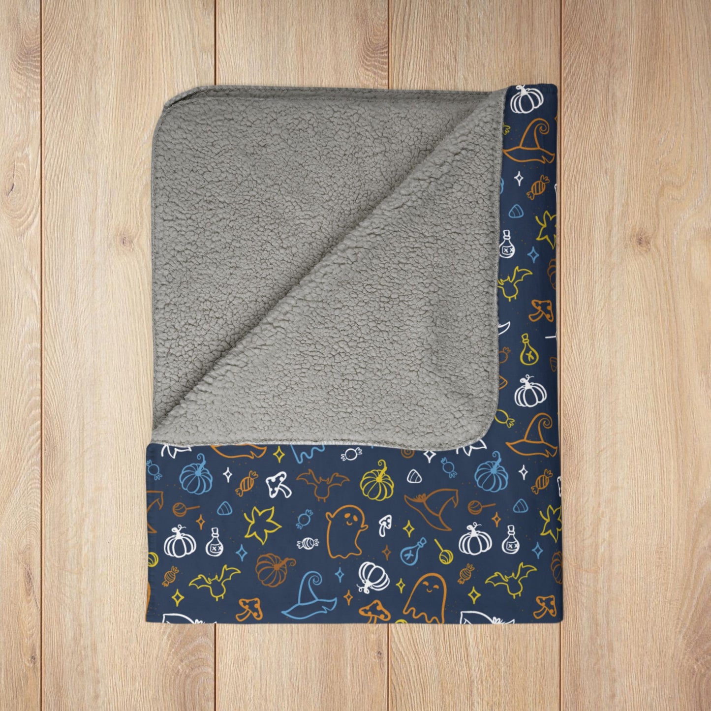 Aroace Halloween Fleece Sherpa Blanket
