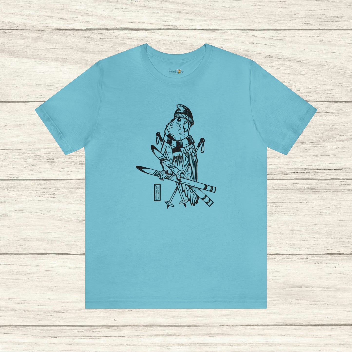Lovebird Goes Skiing, Line Art Tee