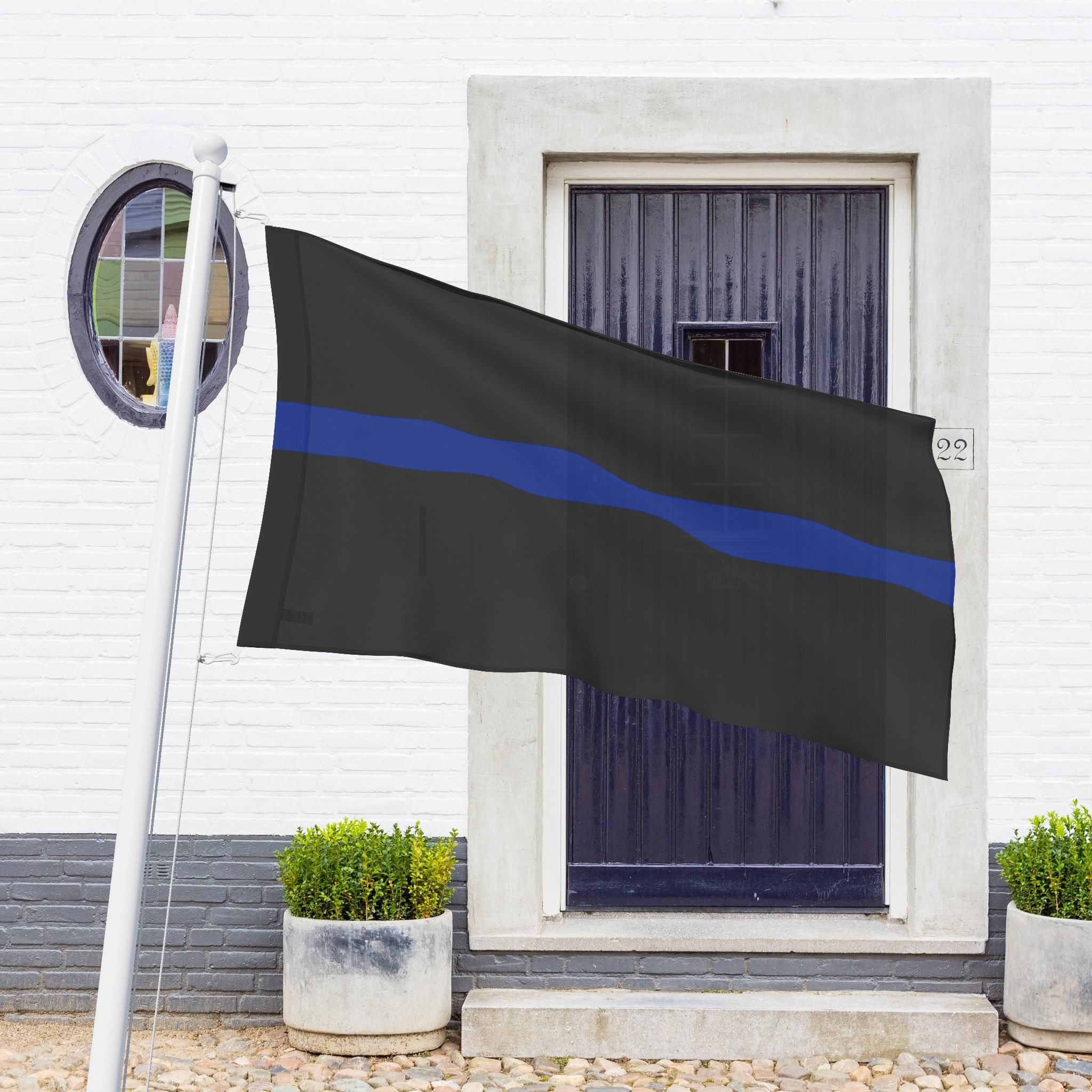 Thin Blue Line Flag for Police, Law Enforcement