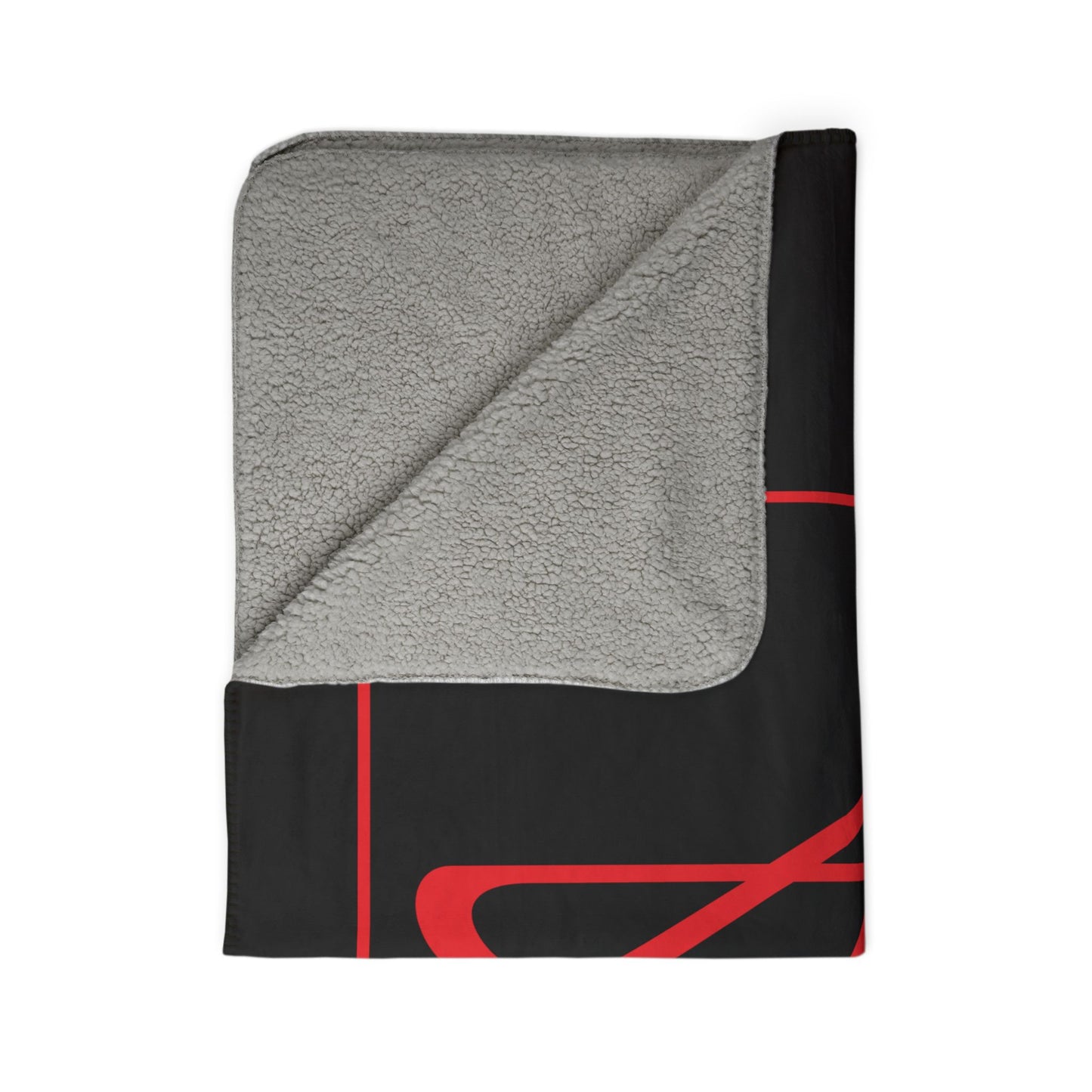 AMC Square Logo Black Fleece Sherpa Blanket