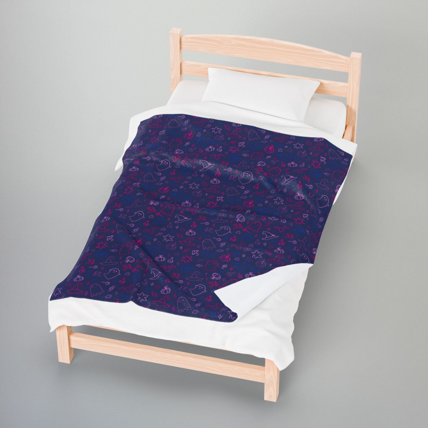 Bisexual Pride Halloween Velveteen Plush Blanket