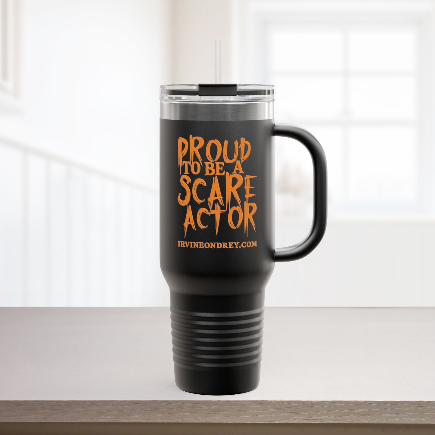 Proud Scare Actor Personalized Insulated Travel Mug • Irvine Ondrey Engineering