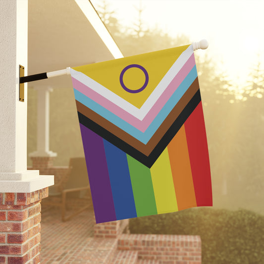 24.5'' × 32'' Intersex-Inclusive Rainbow Pride Garden Banner