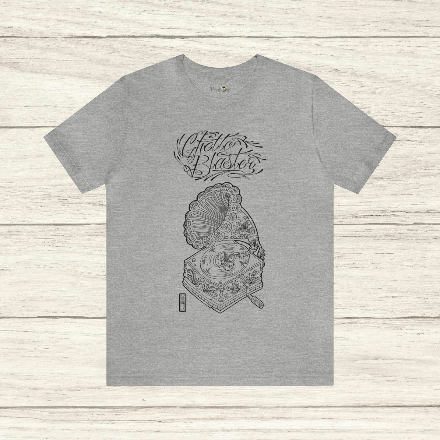 Ghetto Blaster, camiseta de arte lineal