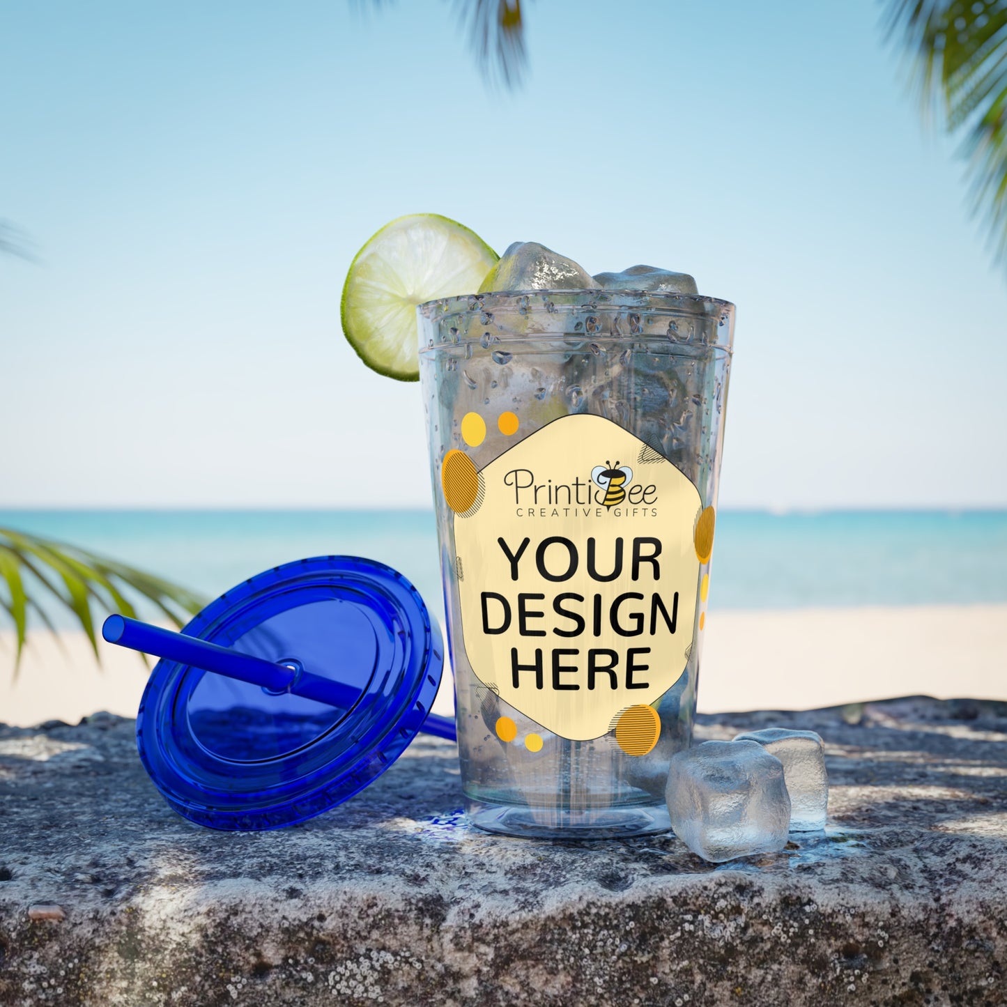 Custom 16oz Tumbler with Straw