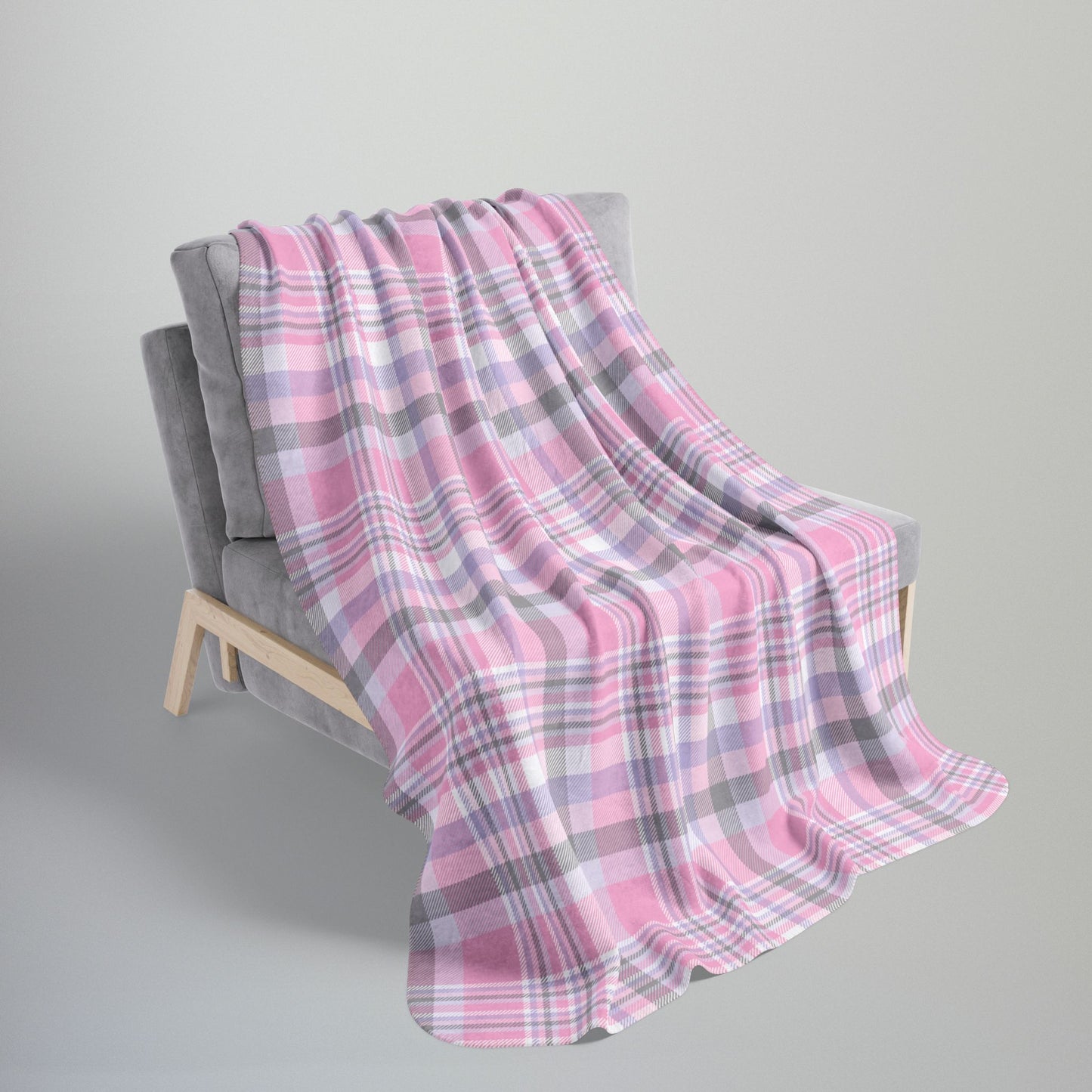 Cupiosexual Pride Plaid Fleece Sherpa Blanket