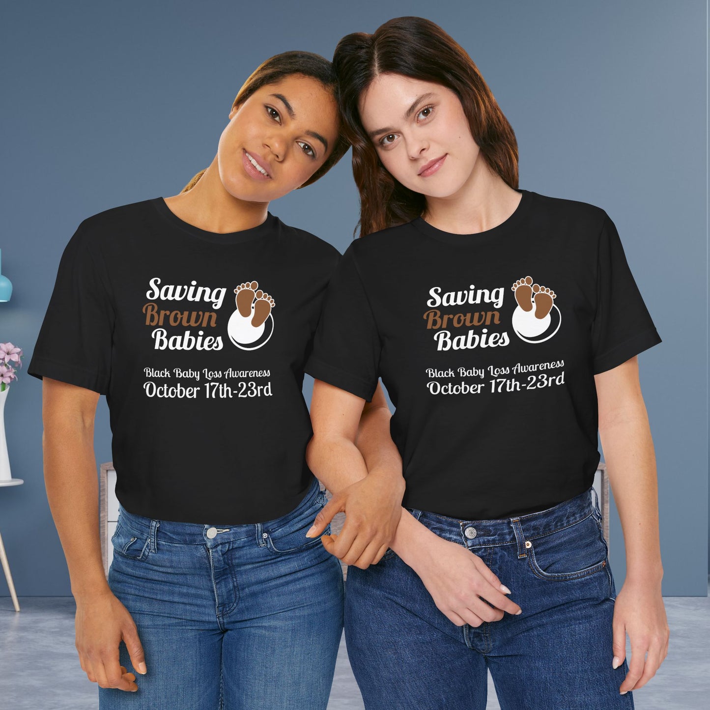Quietly United in Loss Together Non-Profit, Saving Brown Babies Charity Tee, Pregnancy & Infant Loss Awareness