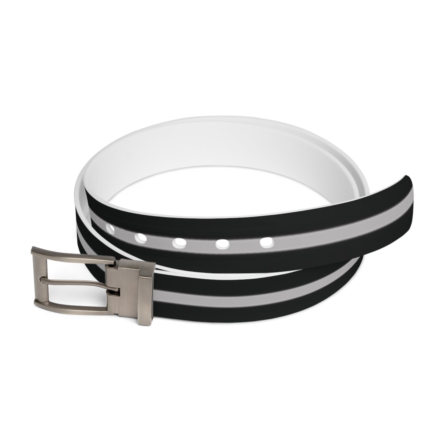 Thin Silver Line Flag Belt