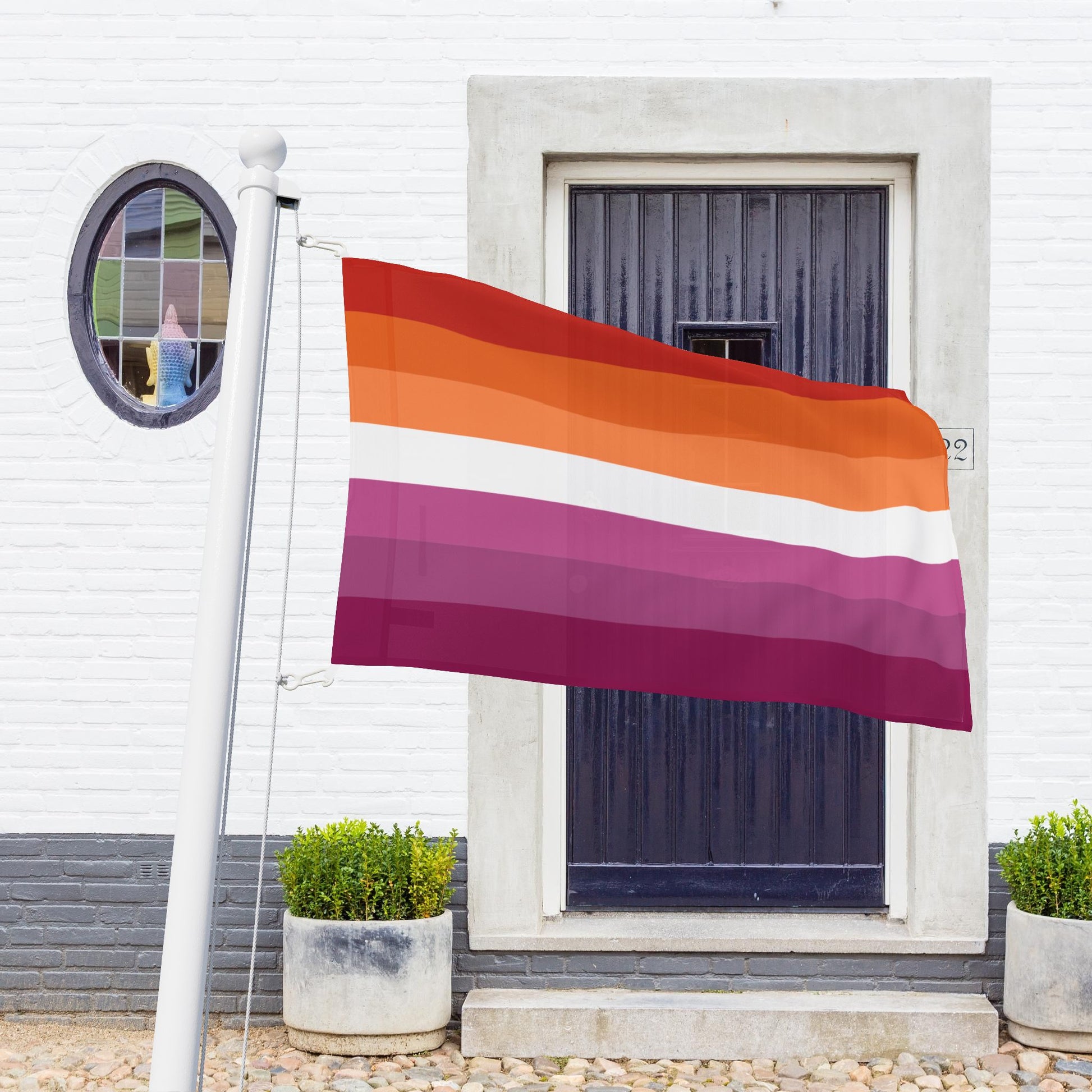 Lesbian Pride 7-Stripe Sunset Flag