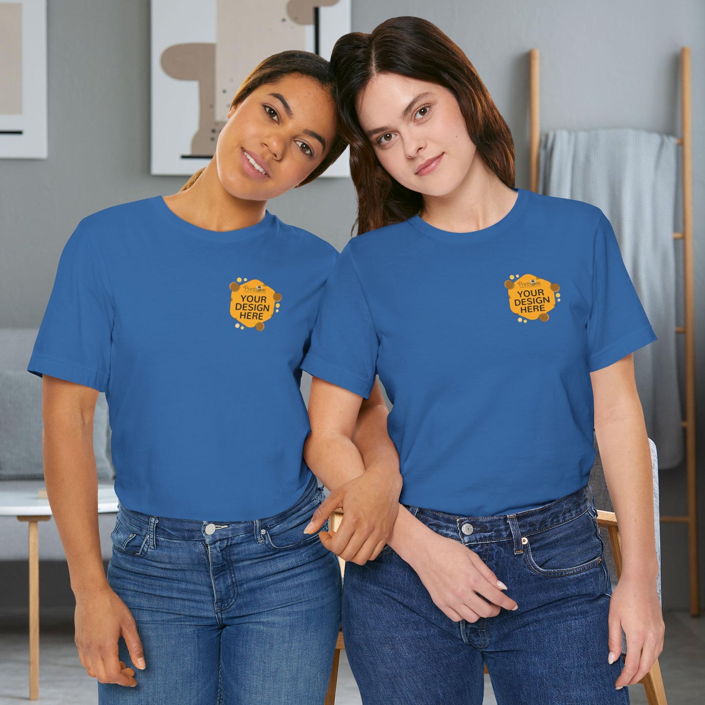 Custom Blue & Teal Tees for BELLA+CANVAS® 3001