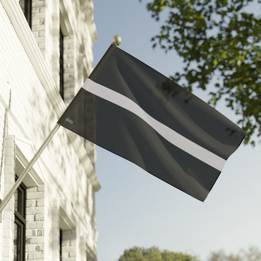 60" x 36" Thin Silver Line Flag for Correctional Officers