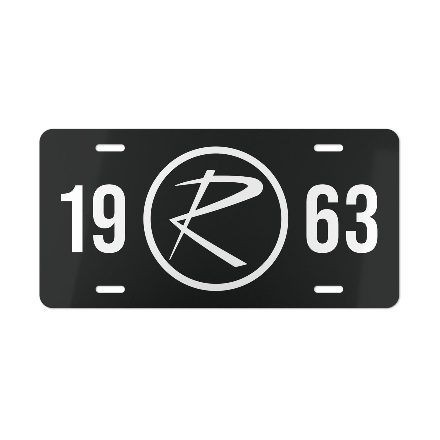 Rambler Logo Personalized Black & White Vanity Plates