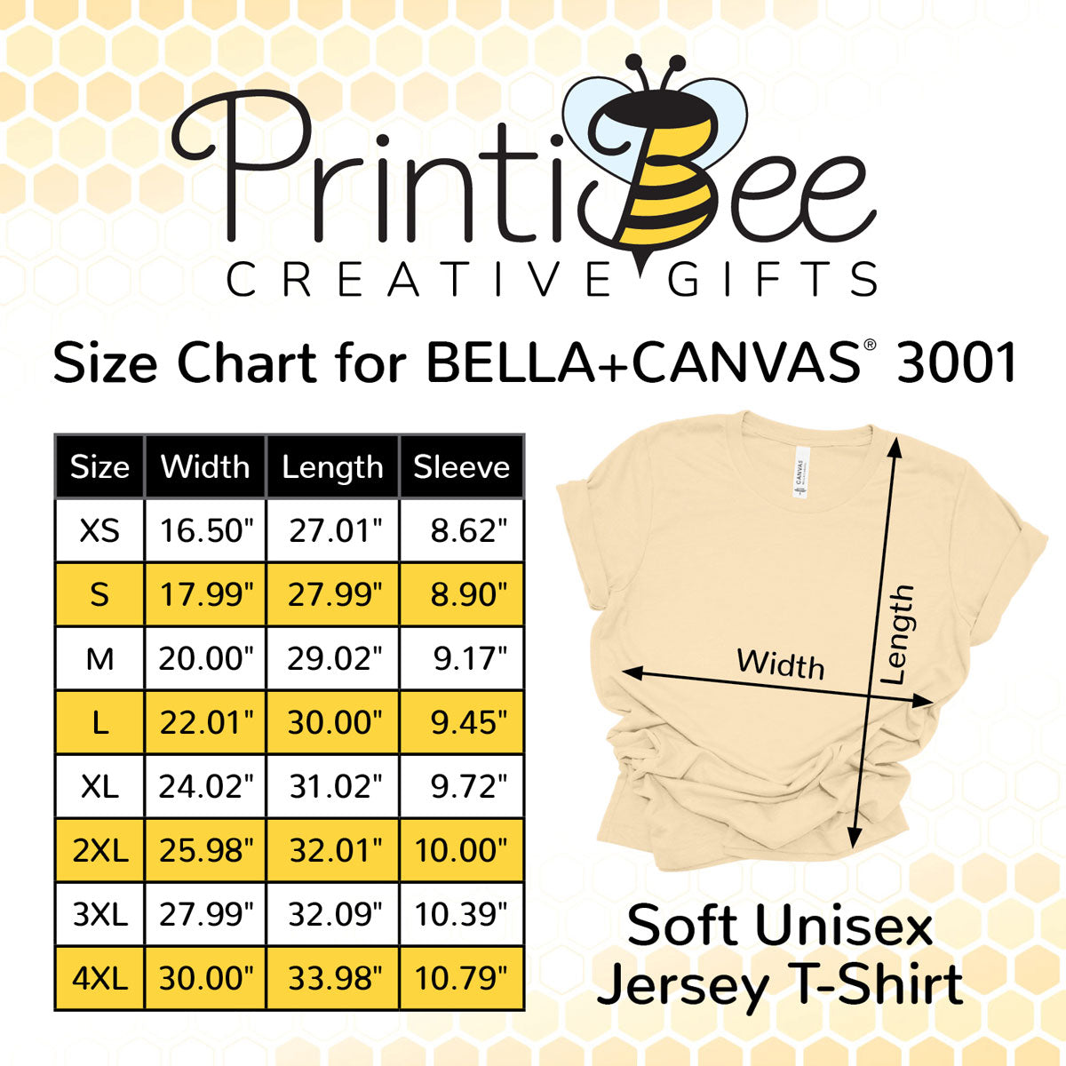 Custom Orange, Yellow & Peach Tees for BELLA+CANVAS® 3001