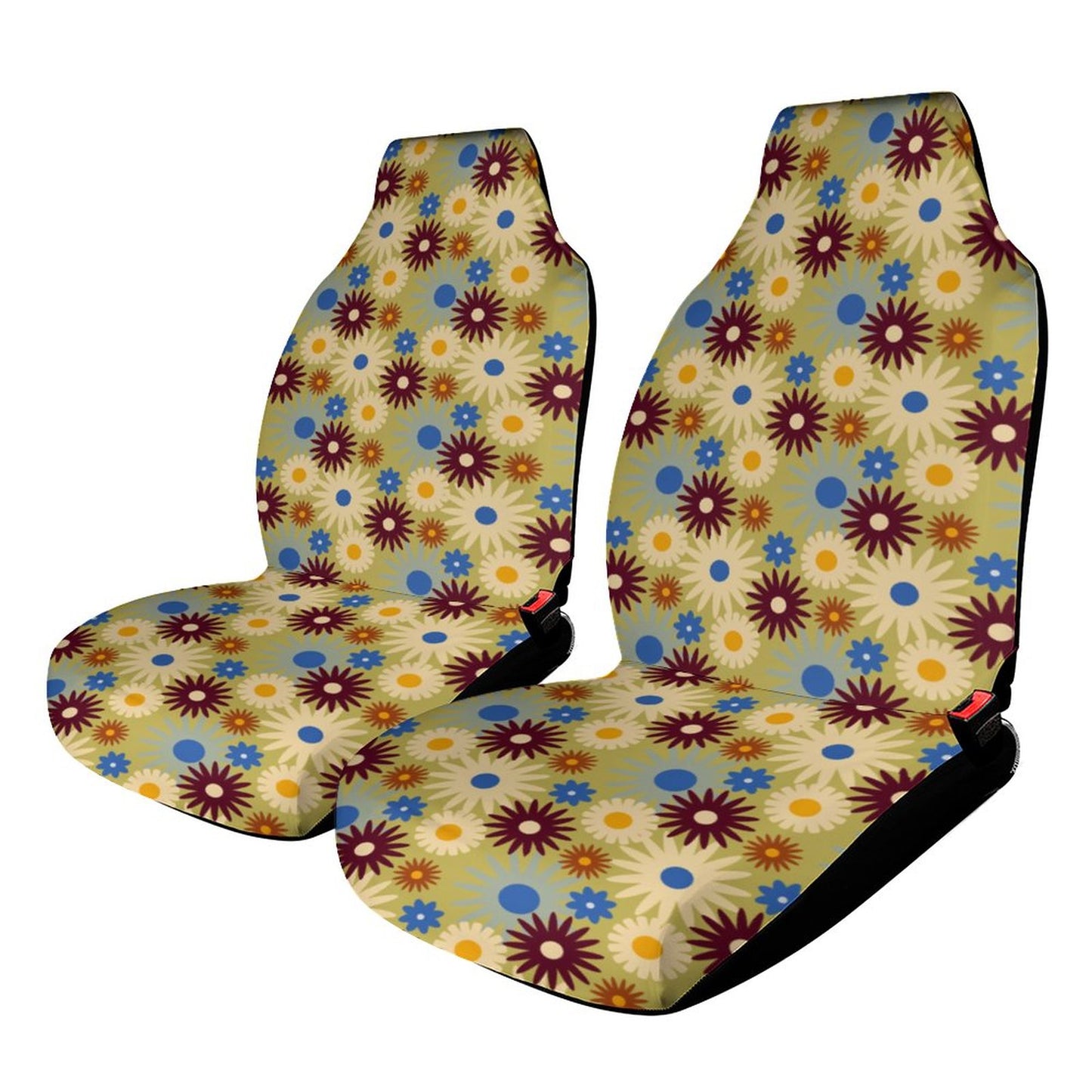 70s Floral Retro | Car Seat Cover Protector