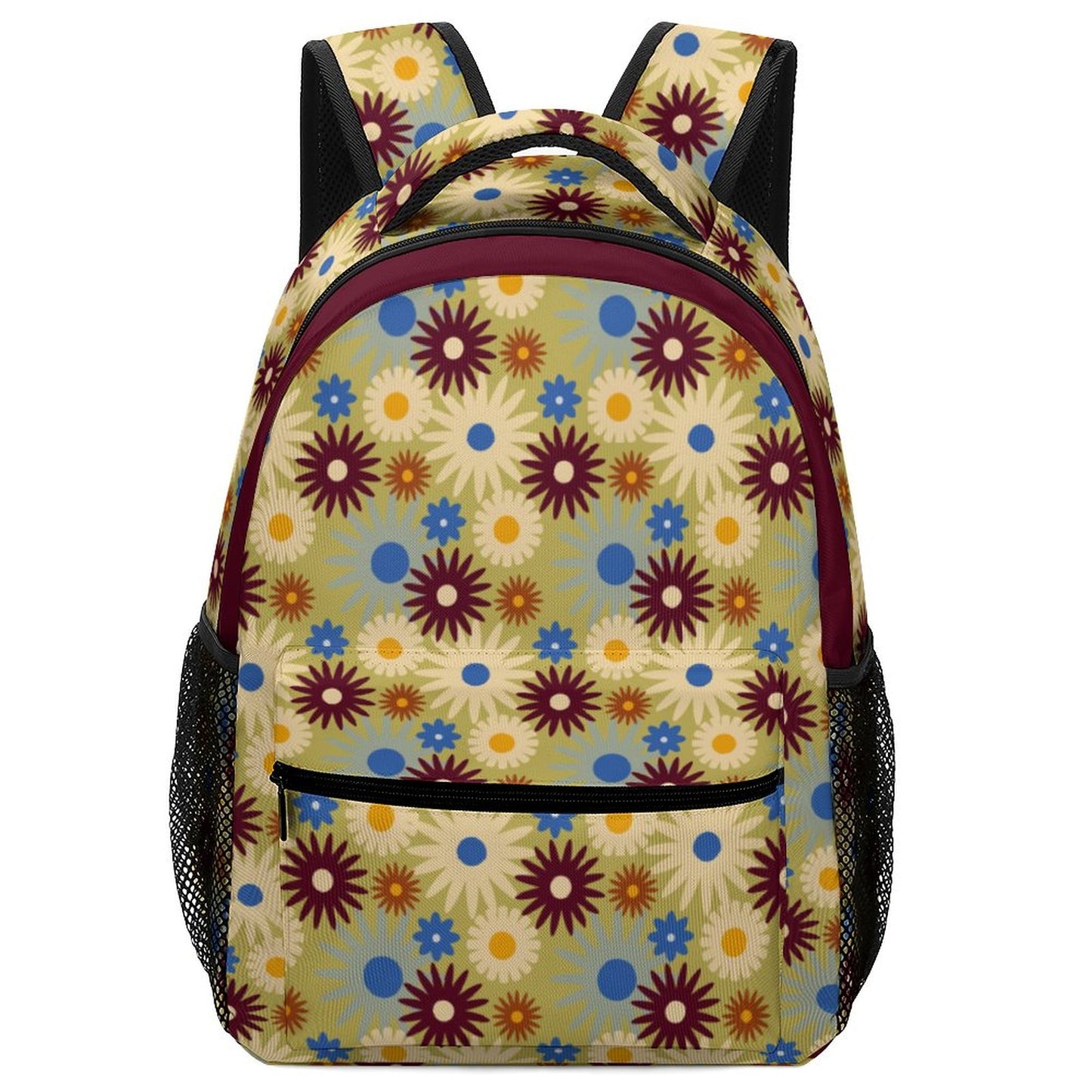 70s Floral Retro | Durable Children's School Backpacks A012