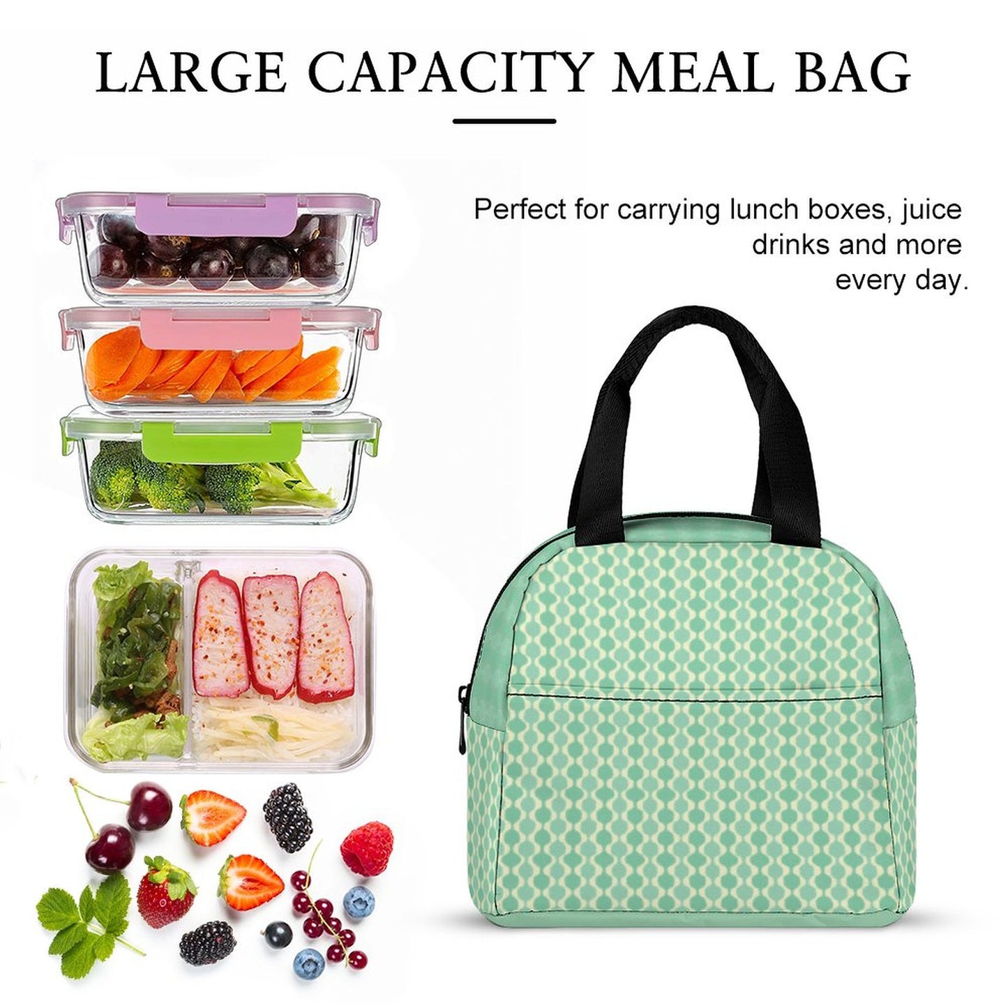 MCM Balusters | Insulated Lunch Bag with Pocket