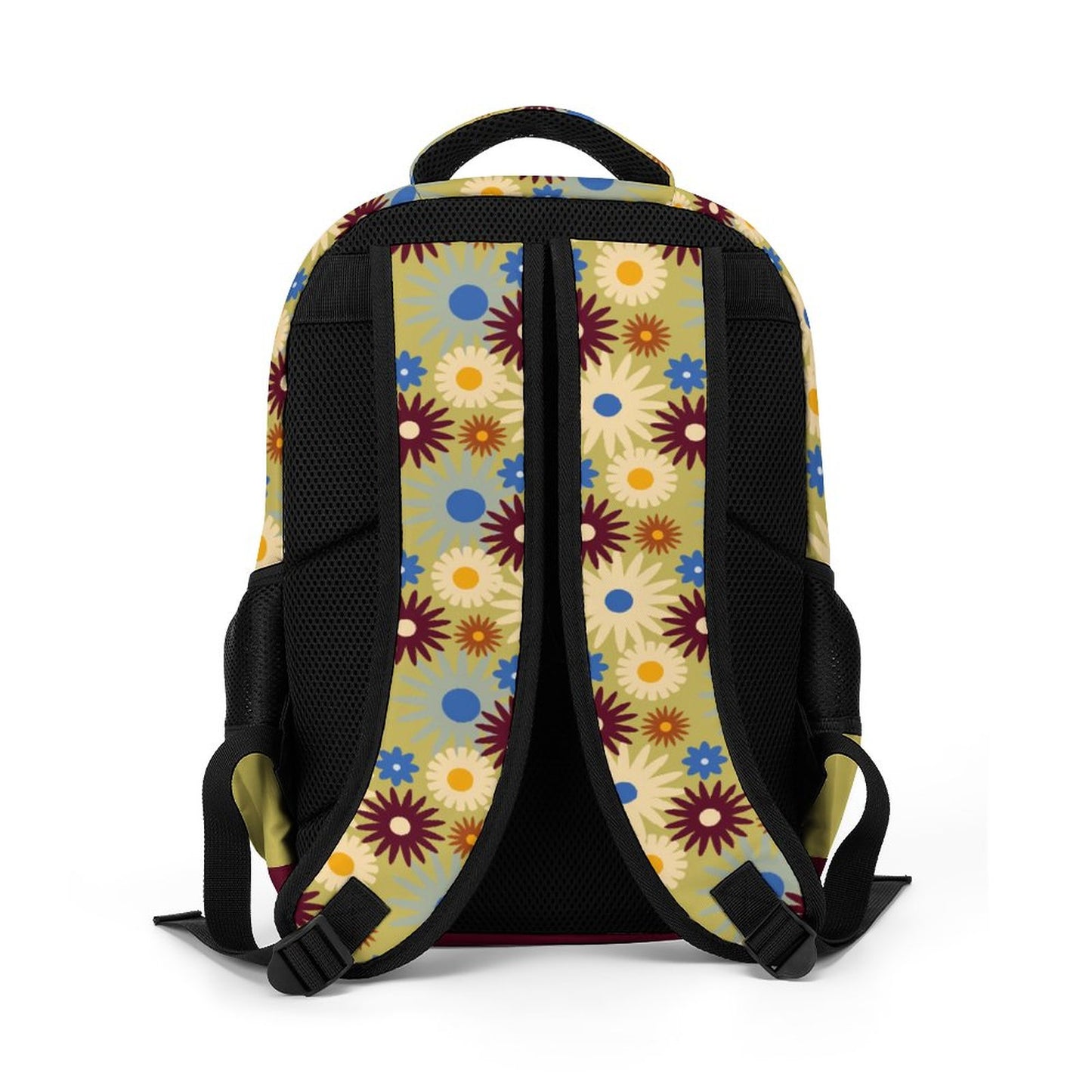 70s Floral Retro | Multi-Pocket Travel Bags