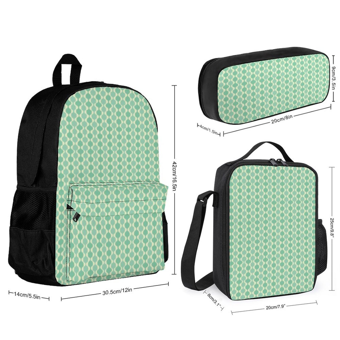 MCM Balusters | Set of 3 Bags (Shoulder Bag, Lunch Bag & Pencil Pouch)