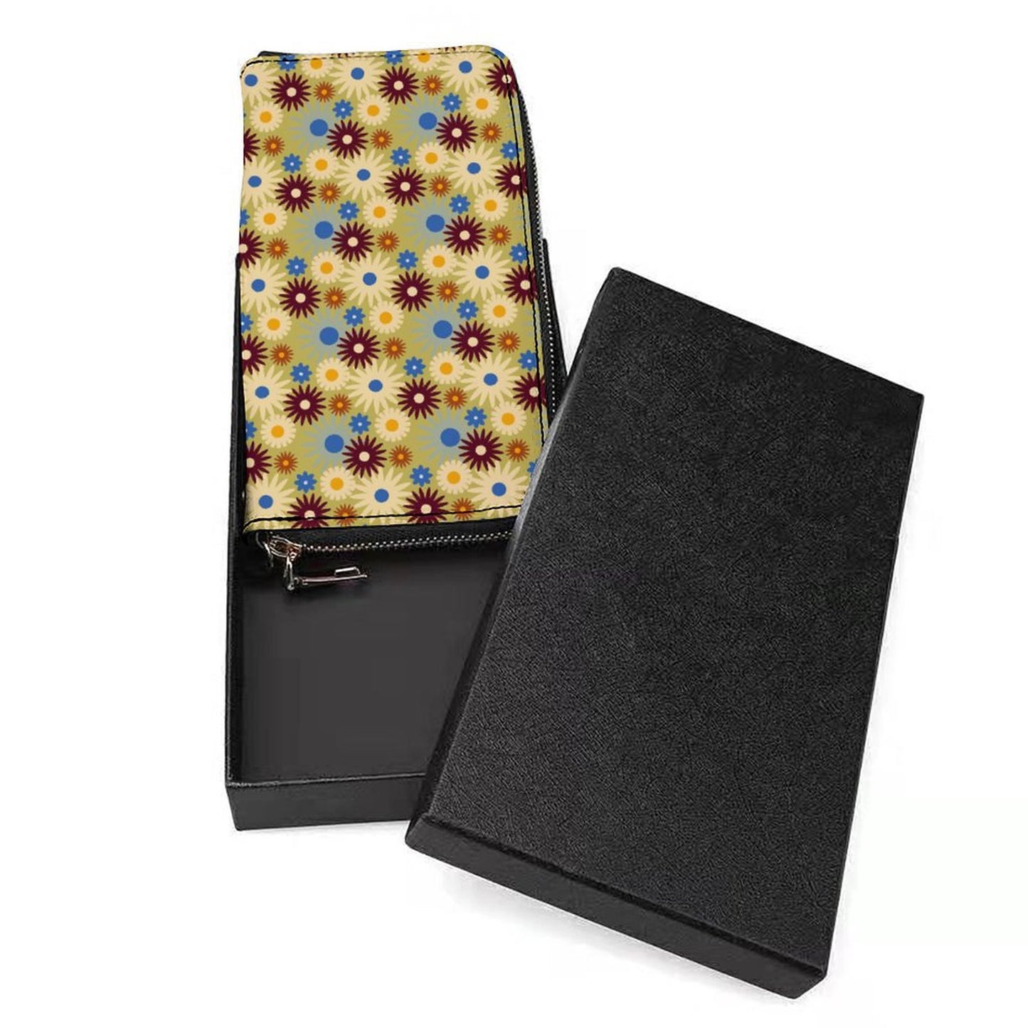 70s Floral Retro | Vertical Wristlet Wallet