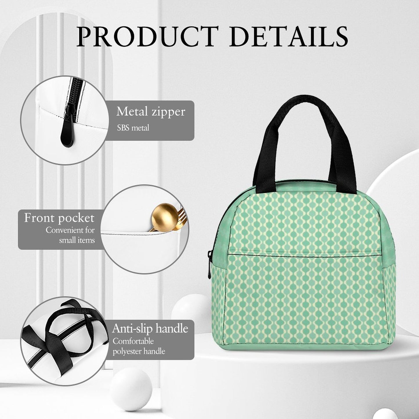 MCM Balusters | Insulated Lunch Bag with Pocket