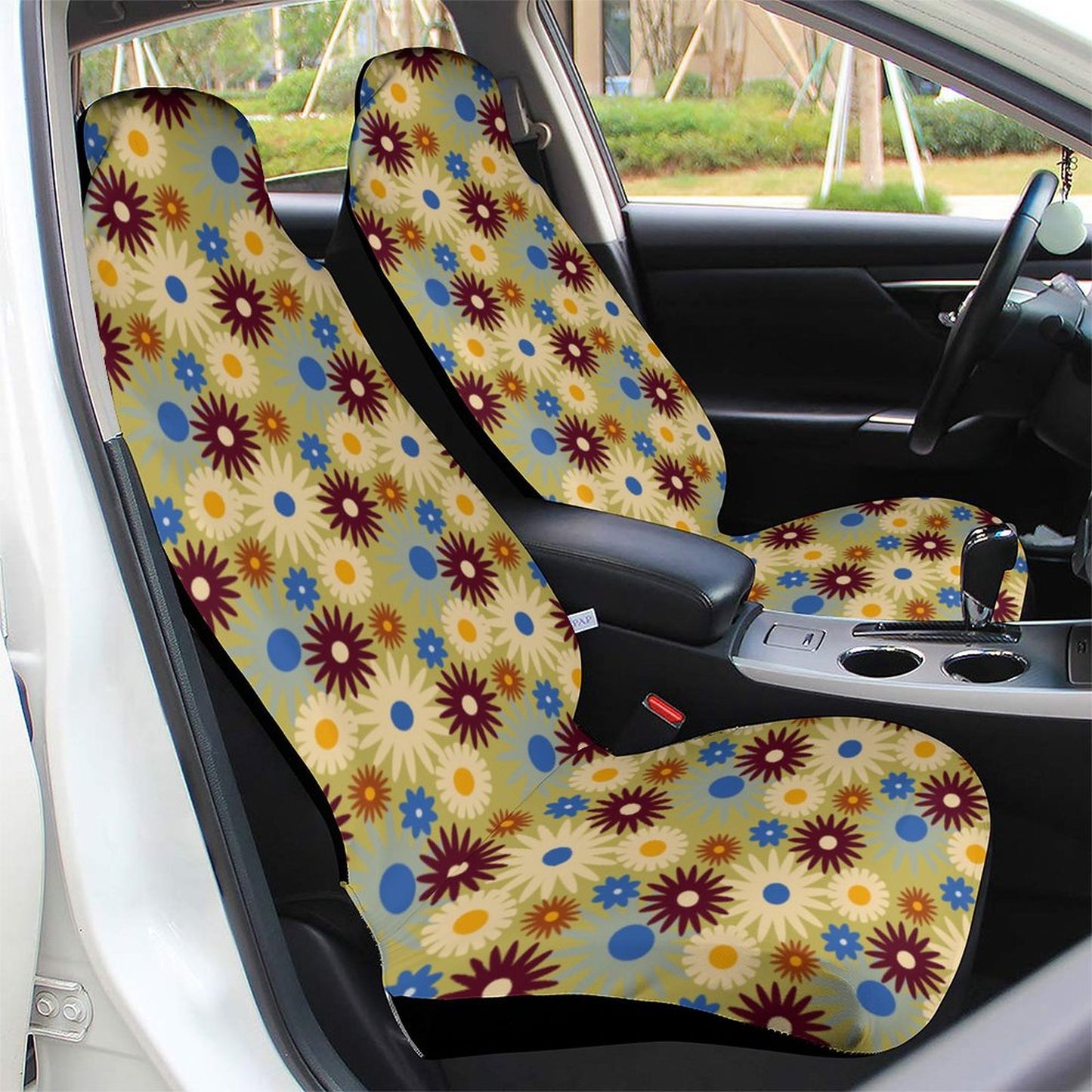 70s Floral Retro | Car Seat Cover Protector