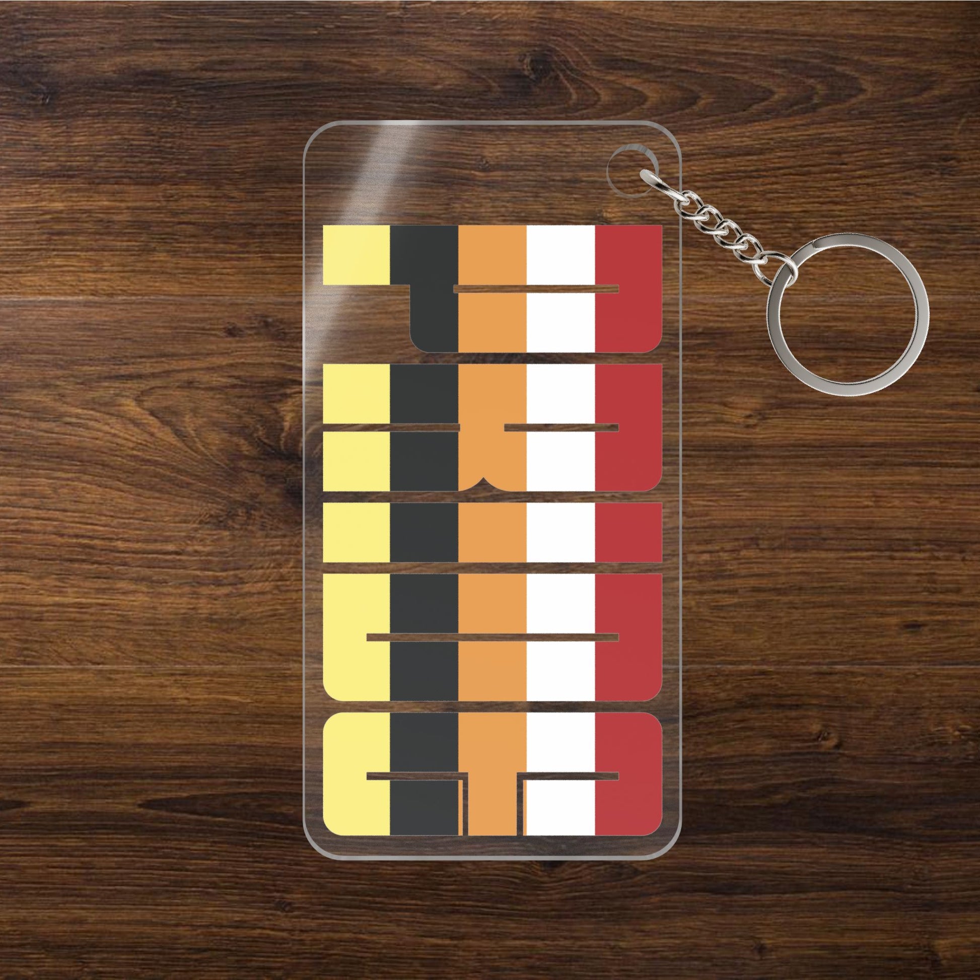 1.18'' x 2.36'' Transparent Mutogender Pride Keychains