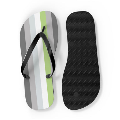 Demiagender Pride Flip Flops