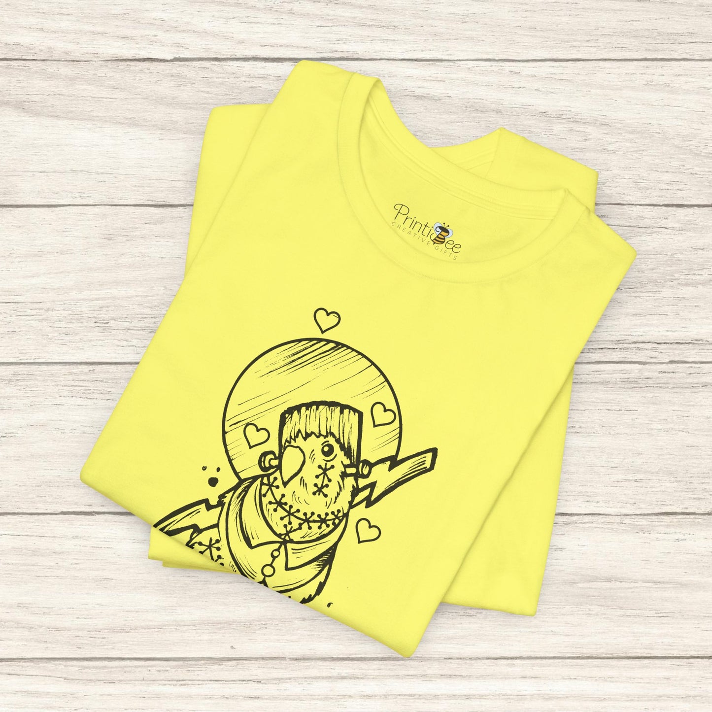 Frankenstein Lovebird, Line Art Tee