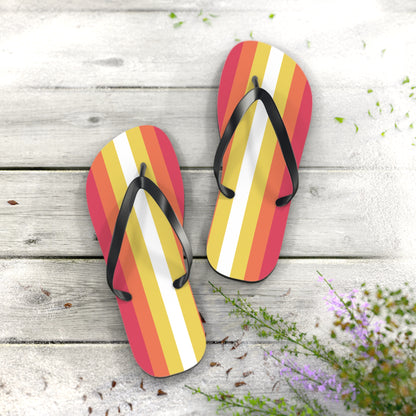 XL Black sole Non-Binary Girl Pride Flip Flops