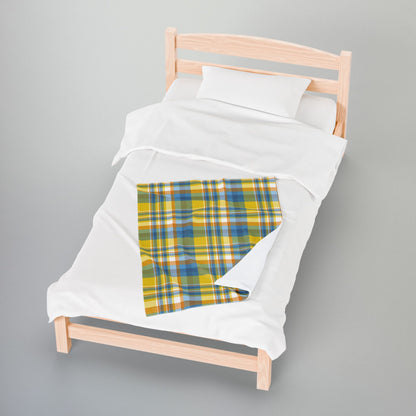 Aroace Pride Plaid Velveteen Plush Blanket