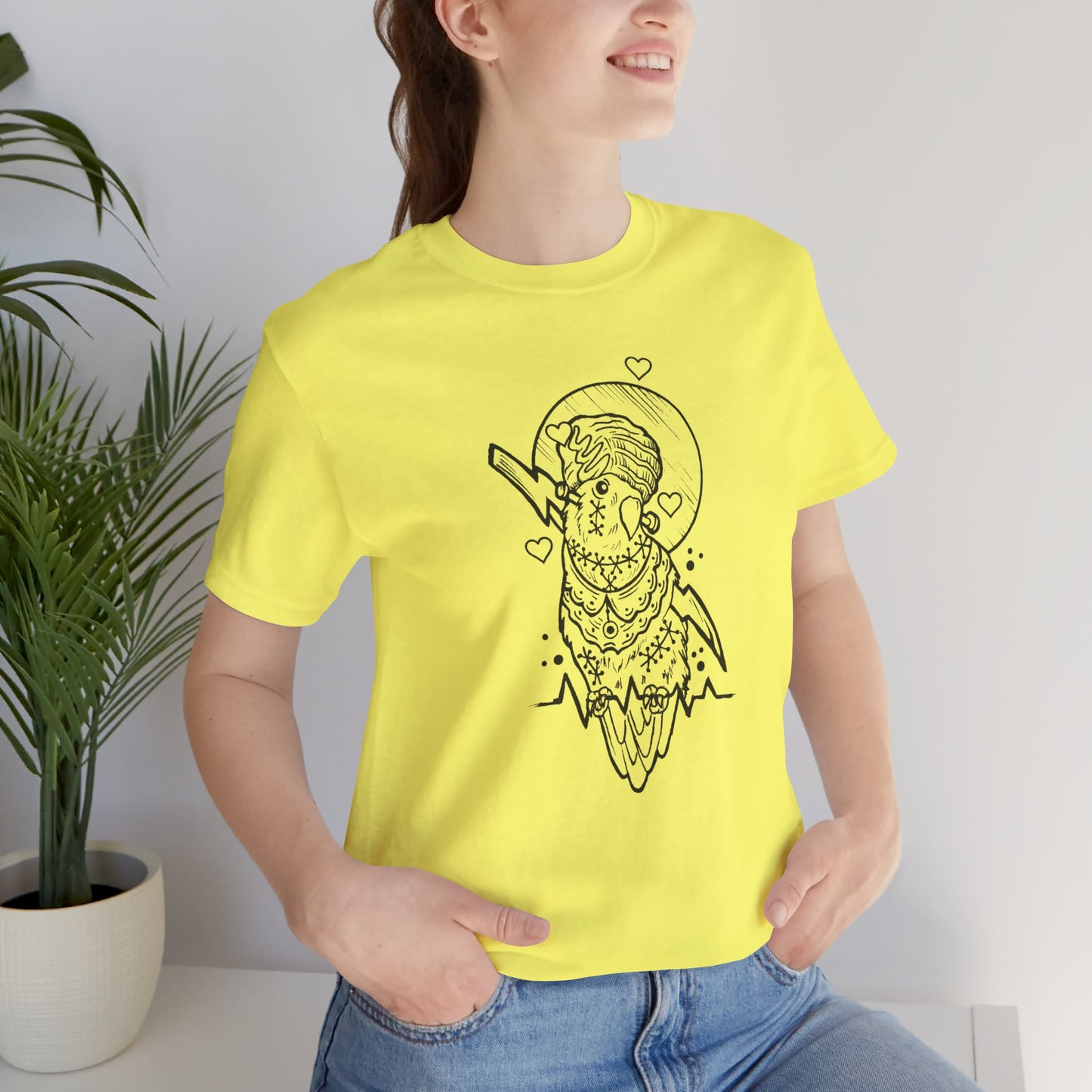 Bride of Frankenstein Lovebird, Line Art Tee