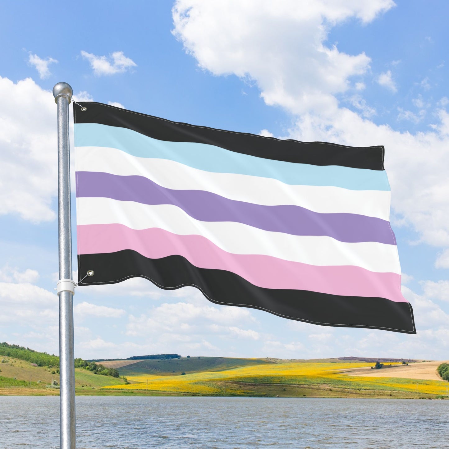 Androgyne Pride Pastel Flag with Grommets