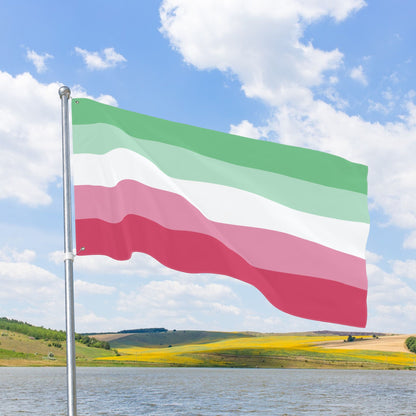 Abrosexual Double-Sided Pride Flag with Grommets