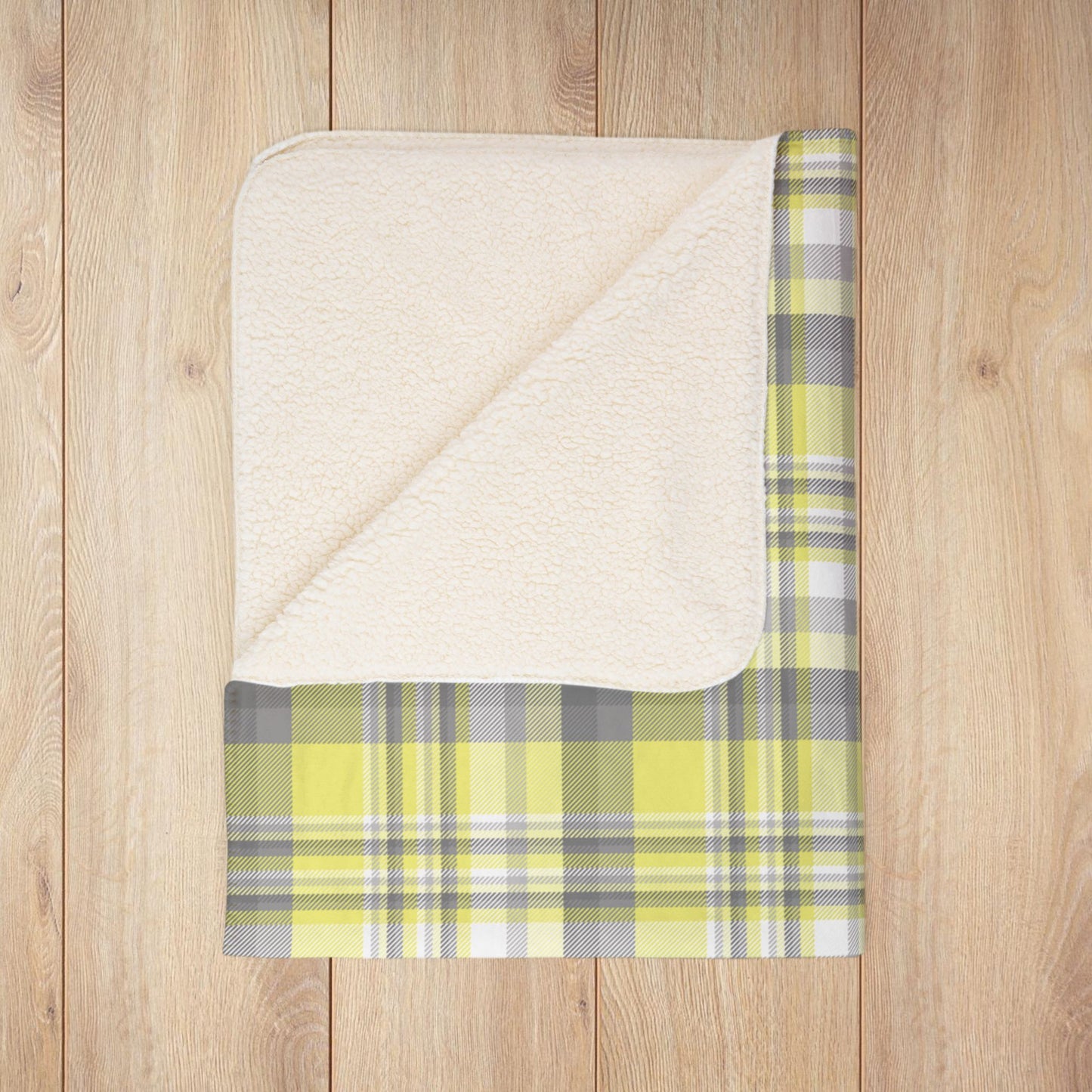 Demigender Pride Plaid Fleece Sherpa Blanket