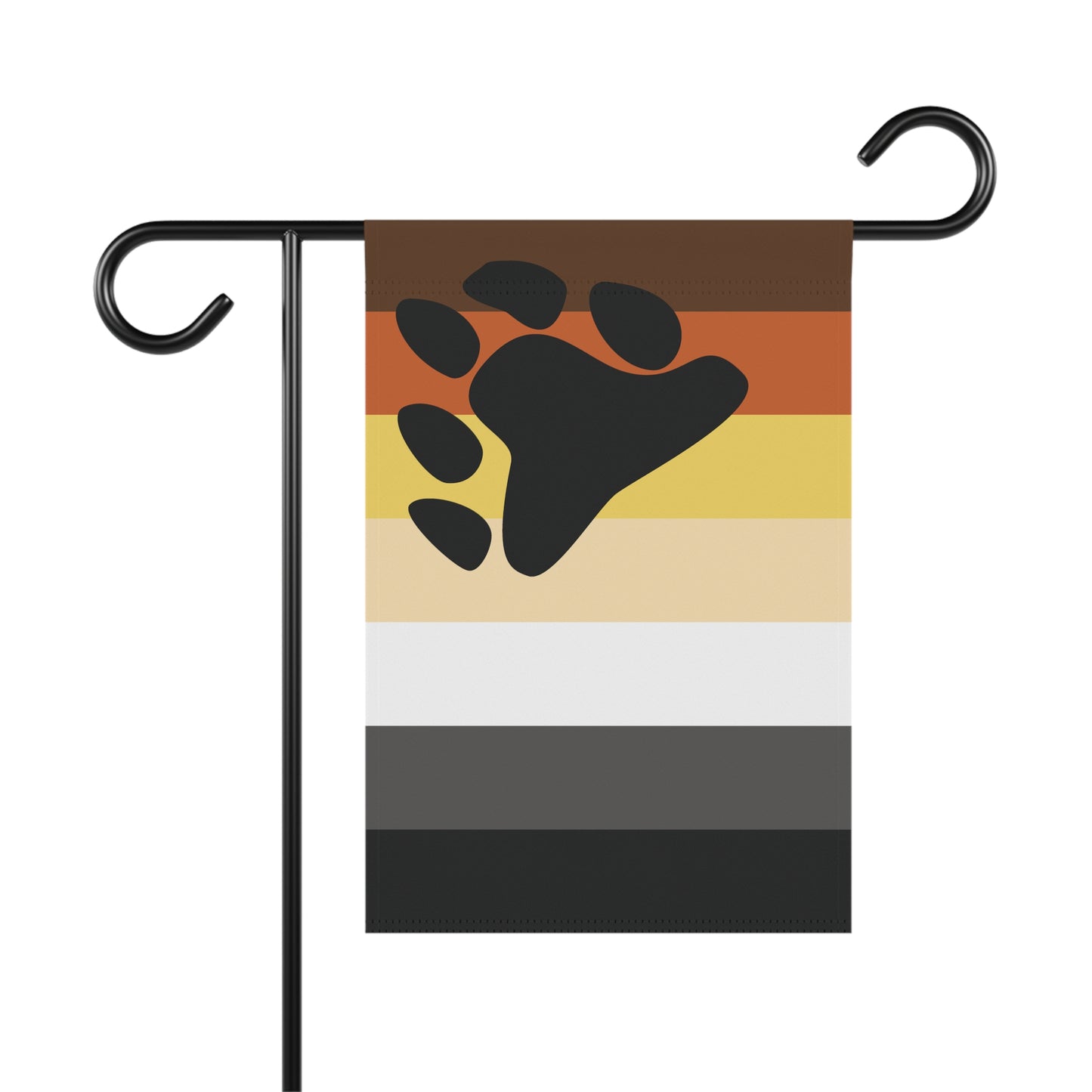 Bear with Paw Pride Garden Flag Banner