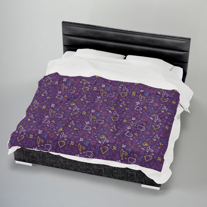 Bigender Yellow Pride Halloween Velveteen Plush Blanket