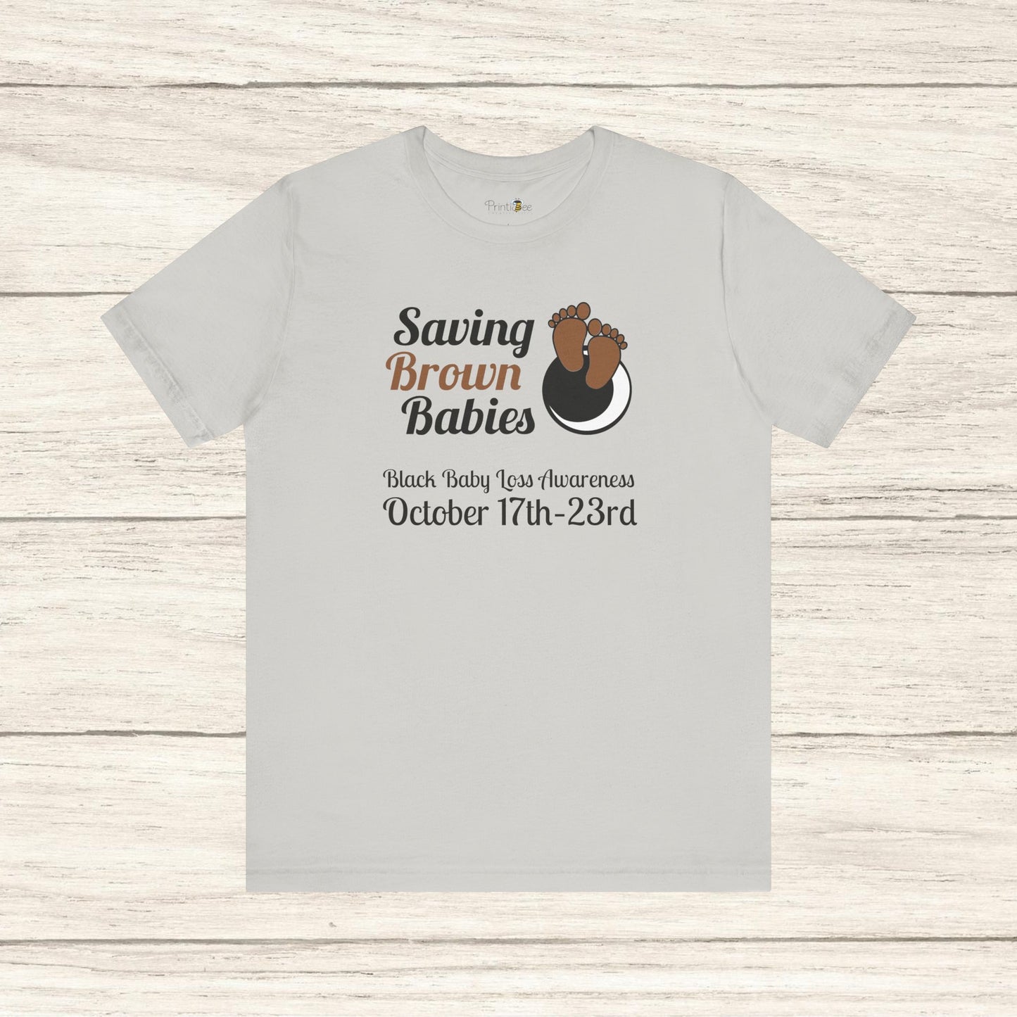 Quietly United in Loss Together Non-Profit / Saving Brown Babies Charity Tee, Pregnancy & Infant Loss Awareness