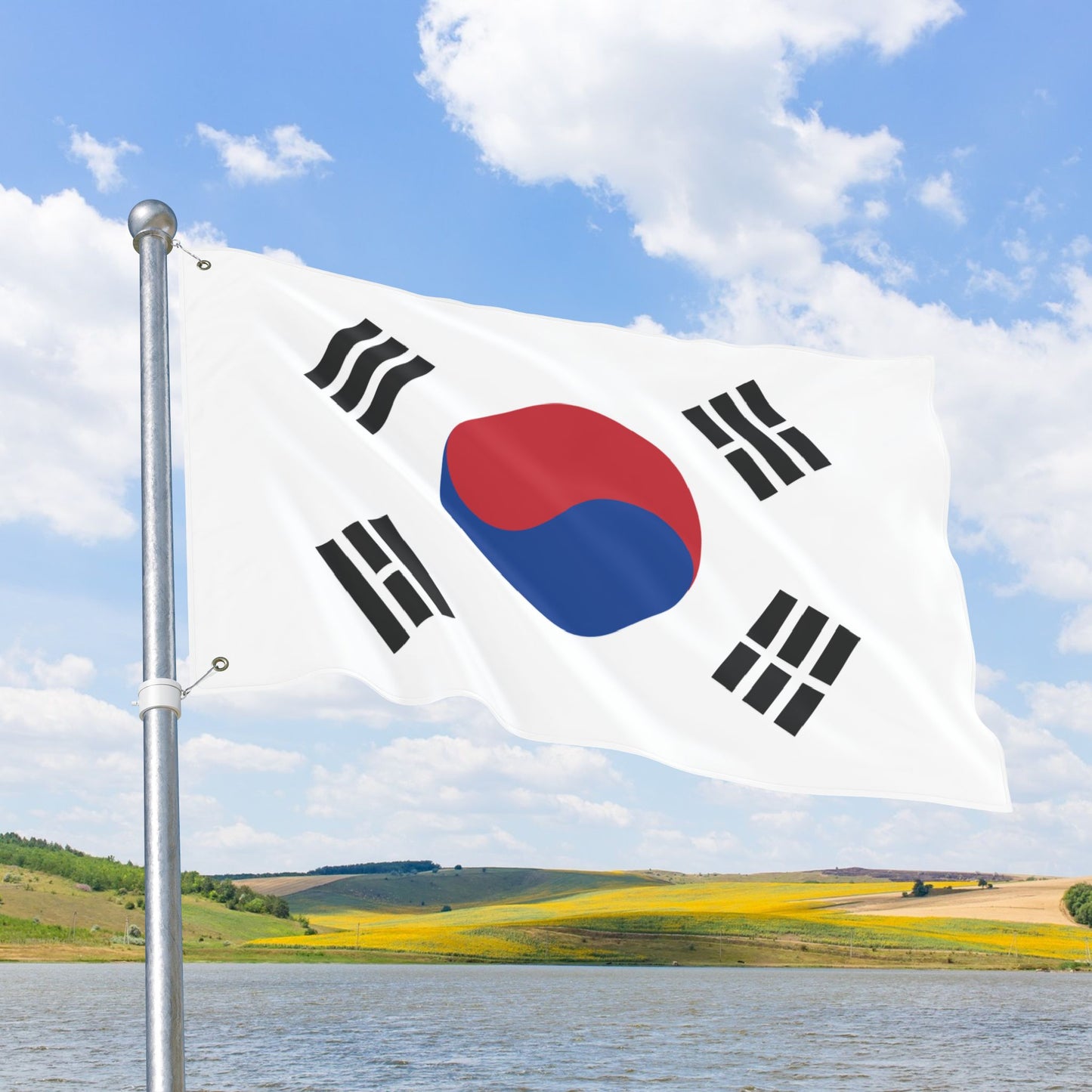 South Korea Flag with Grommets