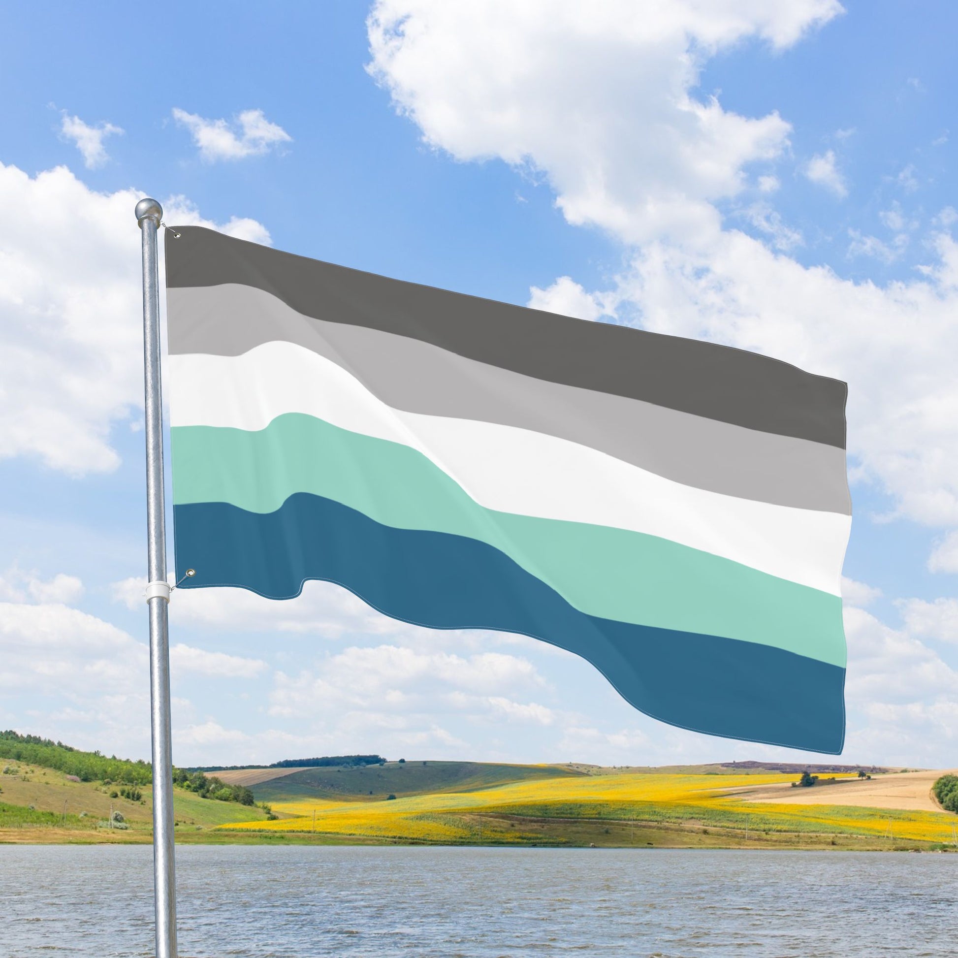 Frayromantic Pride Flag with Grommets