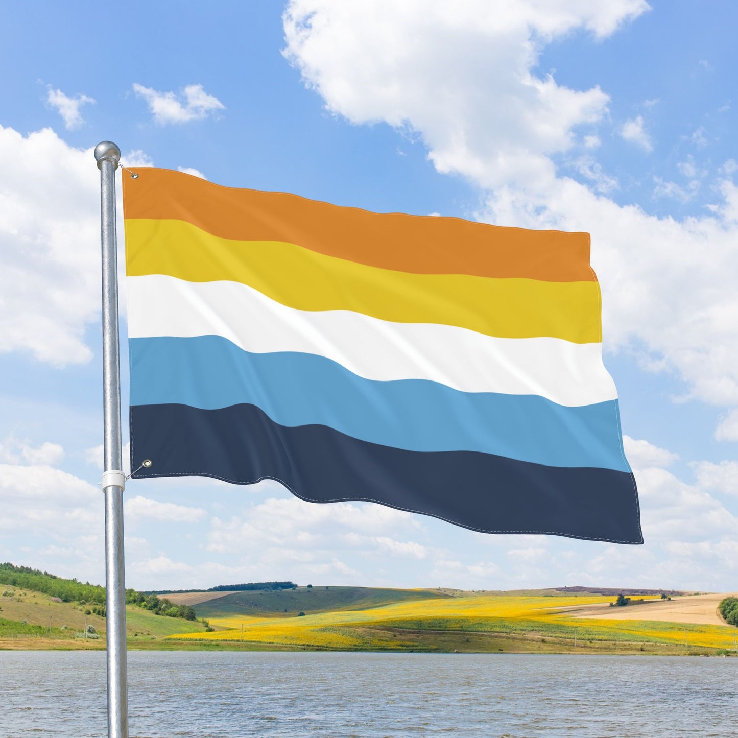 Aromantic Asexual Pride Flag with Grommets