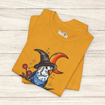 Lovebird Witch, Hand-Drawn & Hand-Colored Tee