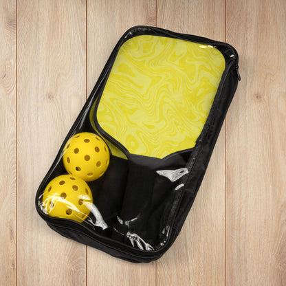 Yellow Swirl Pickleball Paddles