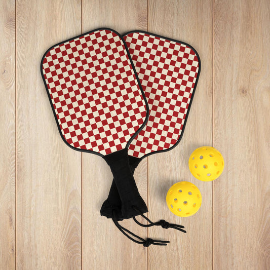 Red Checkered Pickleball Paddles