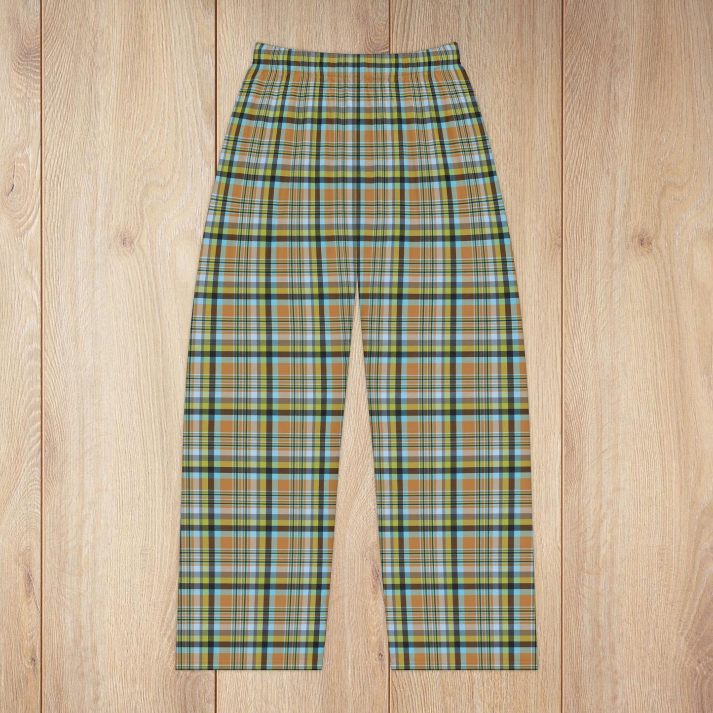 Women’s Brown, Green & Blue Mason OH Plaid Pajama Pants
