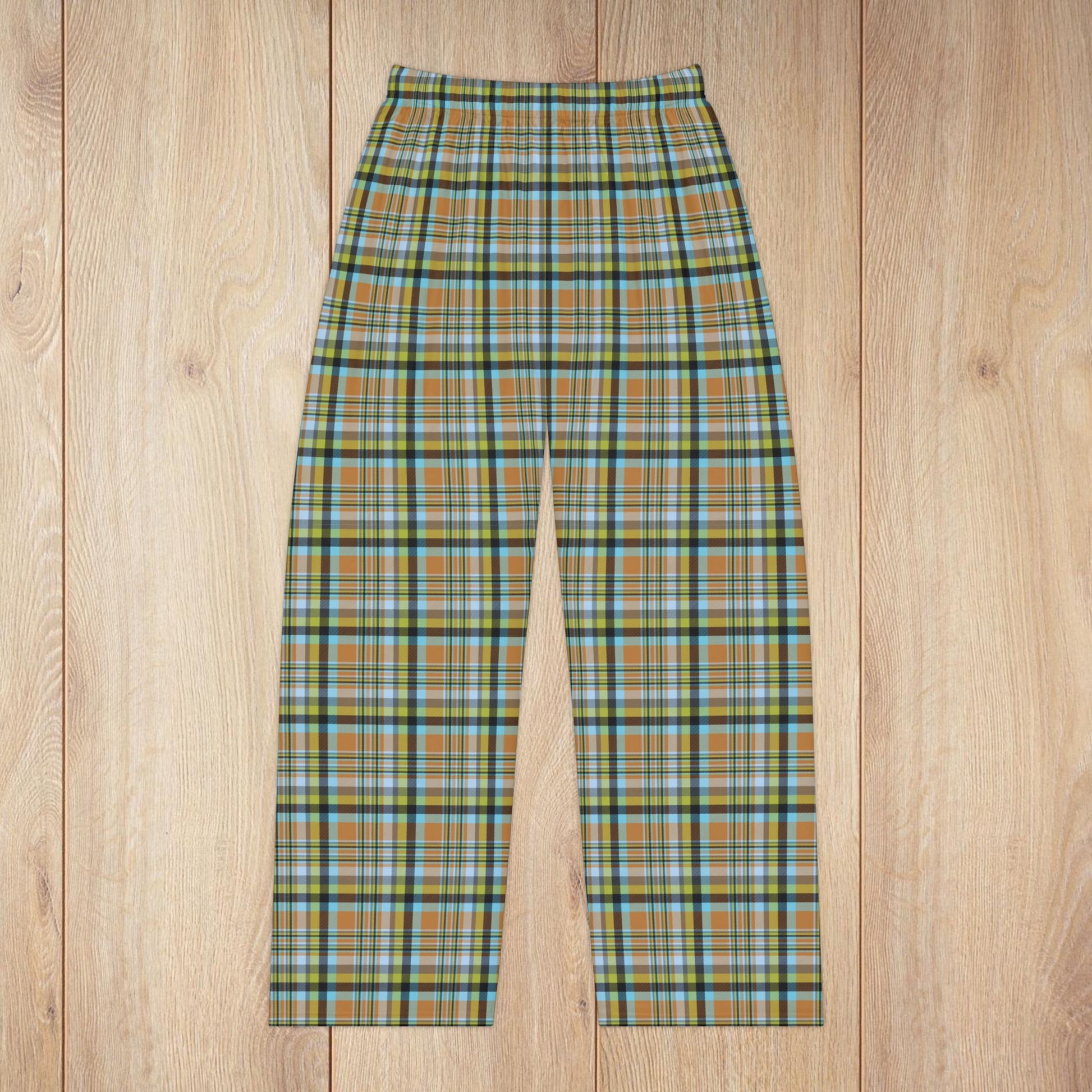 Women’s Brown, Green & Blue Mason OH Plaid Pajama Pants