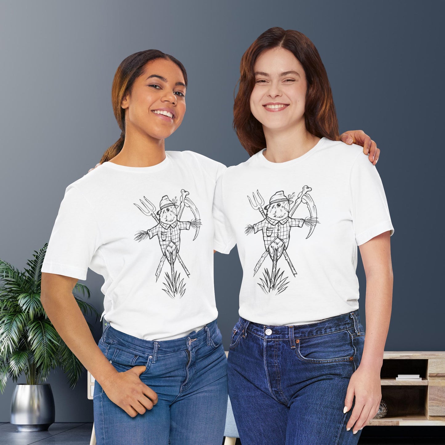 Scarecrow Lovebird, Line Art Tee